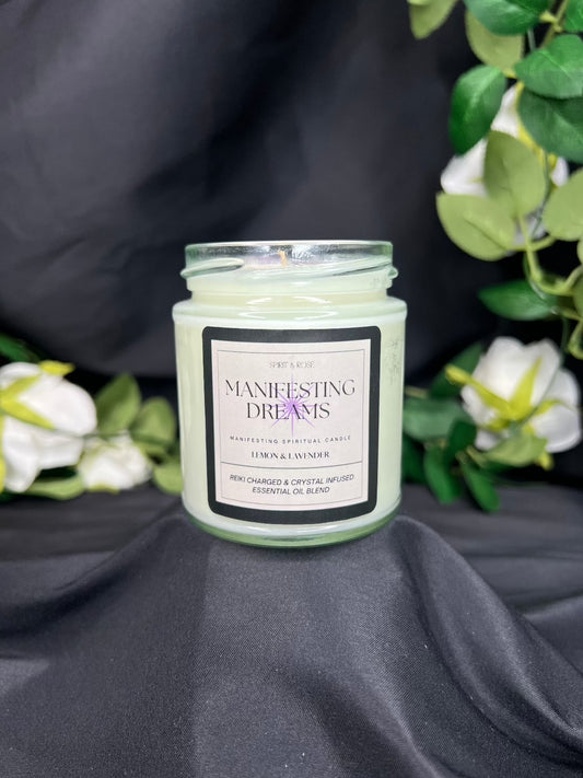 Spirit and Rose Essential Oil Candles : Manifesting Dreams